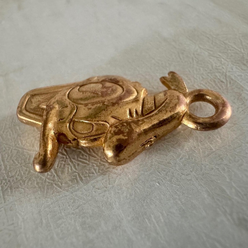 Vintage 1940s Donald Duck Charm Pendant Gold Tone Disney Character Jewelry - Picture 4 of 5